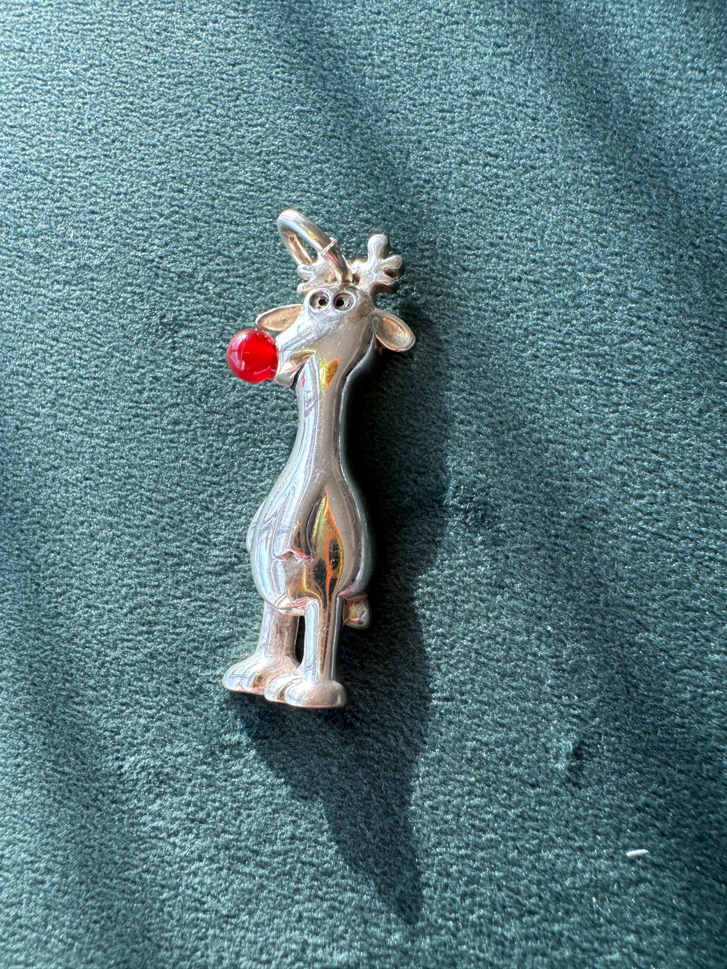 : Sandra Boynton 2006 Sterling Silver Rudolph Red-Nosed Reindeer Charm