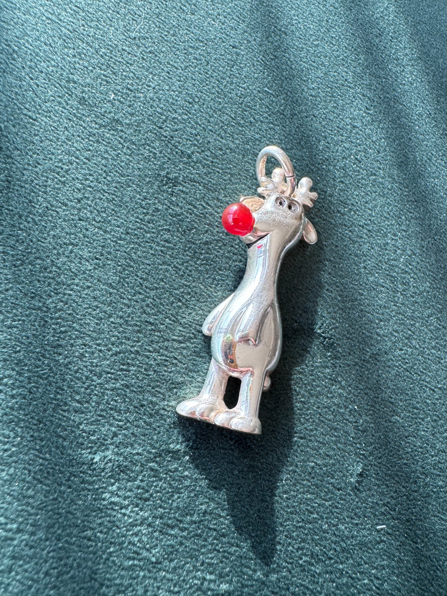 : Sandra Boynton 2006 Sterling Silver Rudolph Red-Nosed Reindeer Charm