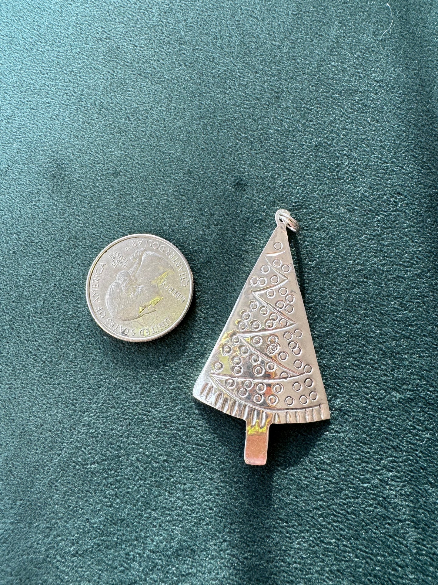 O Tannenbaum, Meet Taxco: Vintage Sterling Silver Christmas Tree Pendant Mexico 925