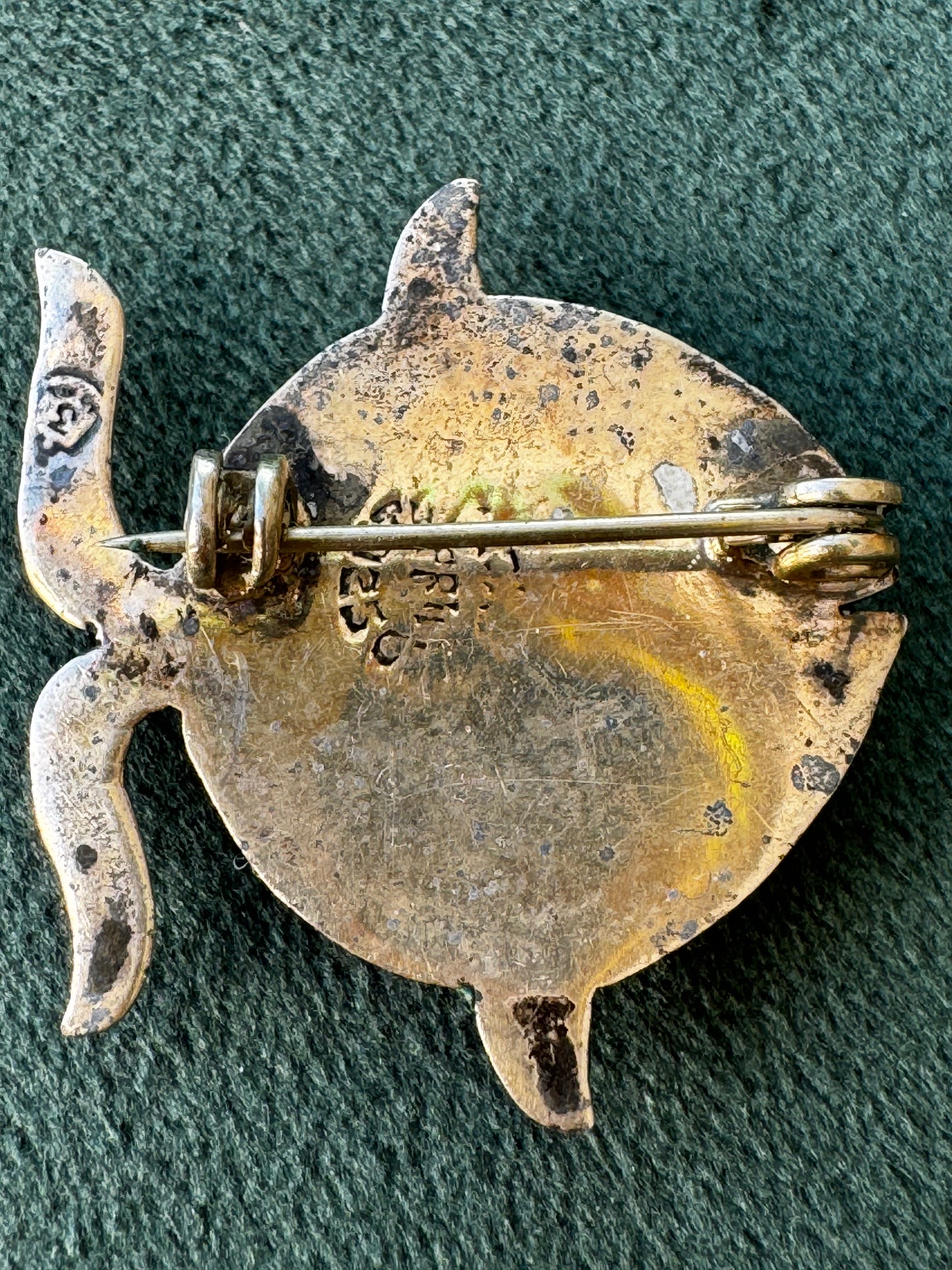 Vintage Taxco sterling silver fish brooch with abalone shell inlay, Mexican silver jewelry, mermaid life