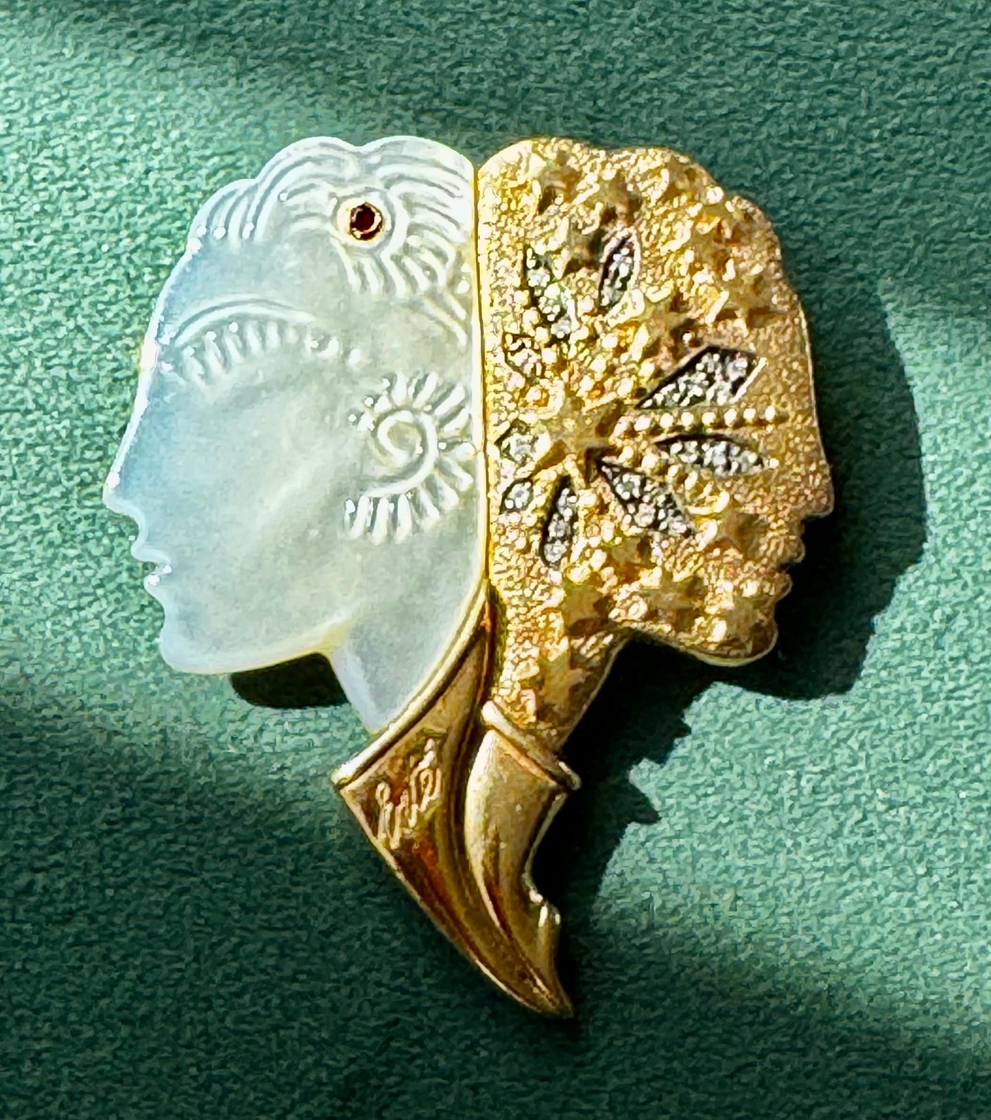 Erté 'Nuit et Jour' Brooch - CFA Limited Edition Sterling 14K Gold