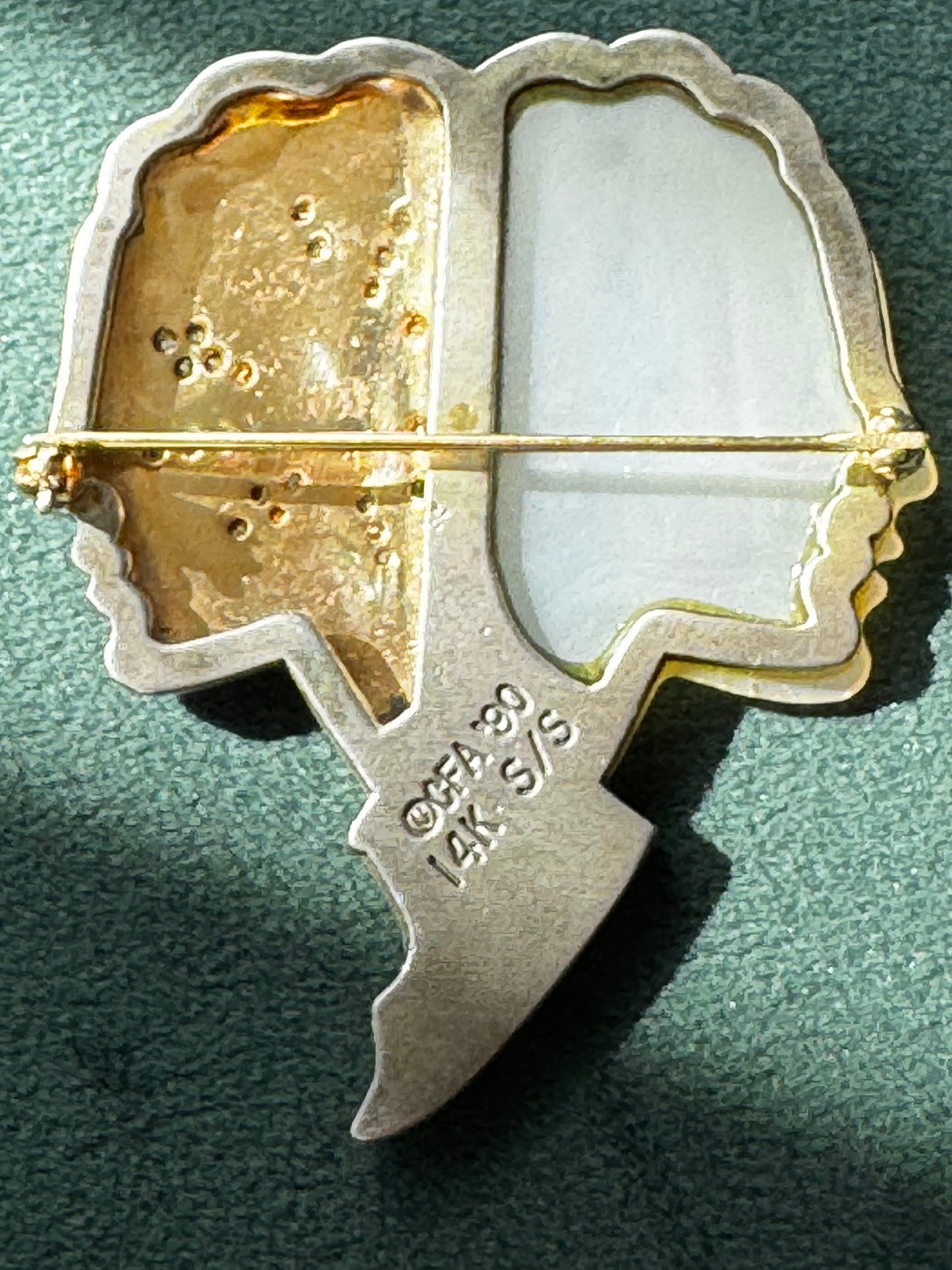 Erté 'Nuit et Jour' Brooch - CFA Limited Edition Sterling 14K Gold