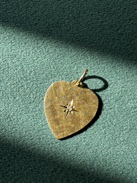 Vintage 1977 14K Gold Heart Charm