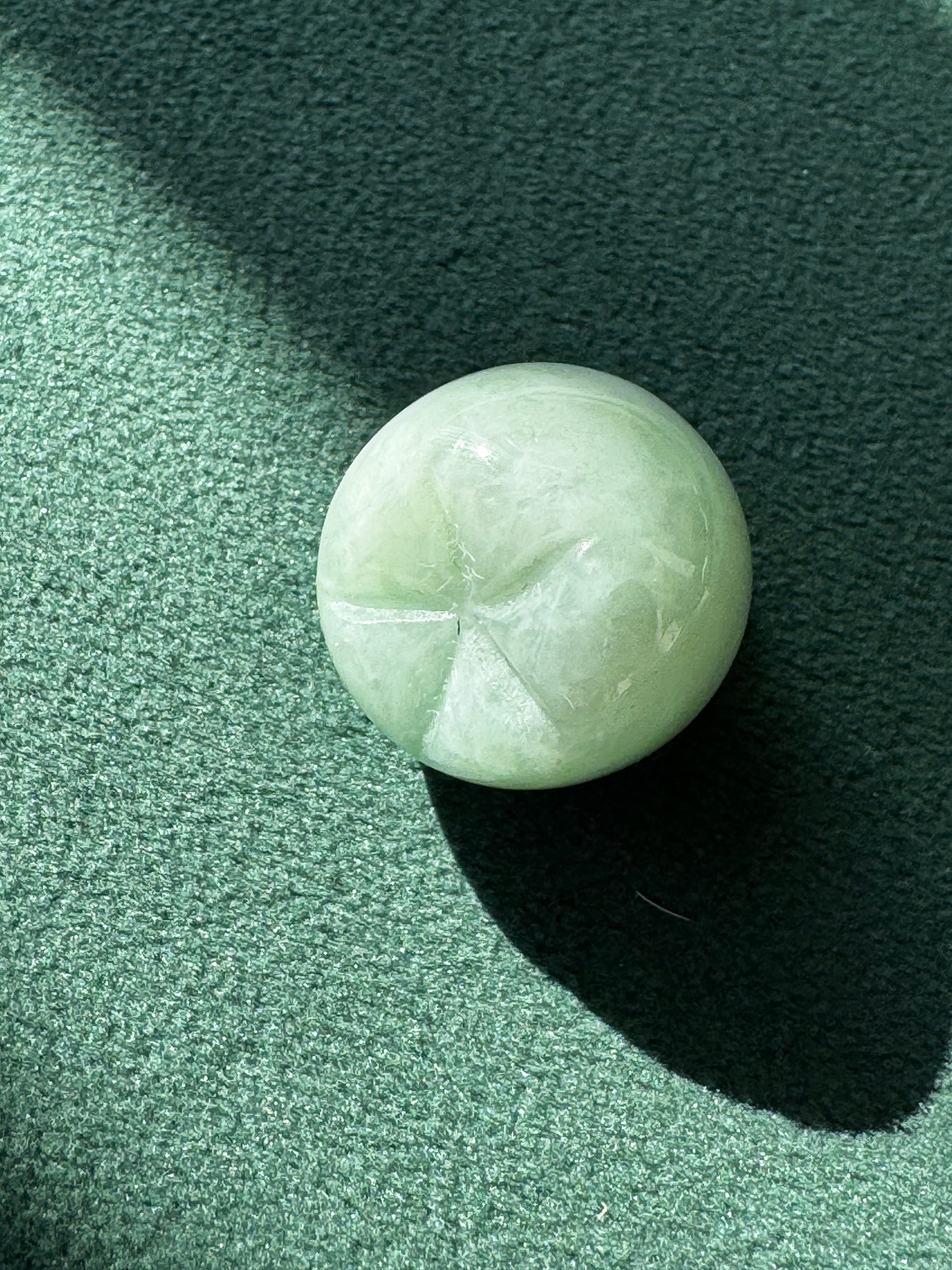 Estate Carved Green Jade Apple Pendant 10K Gold Peridot Leaves Fruit Charm Garden Lover Gift