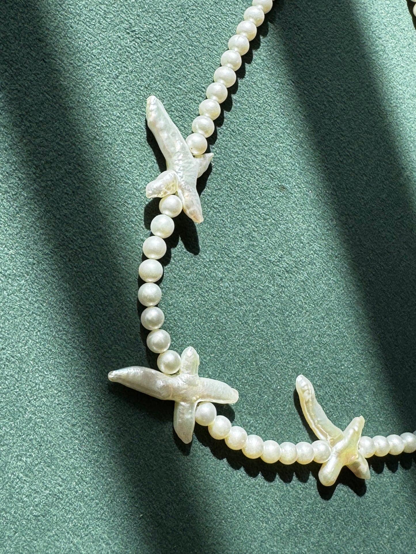 Estate Freshwater Pearl Necklace XO Baroque Pearl Accents Sterling Silver Toggle Clasp