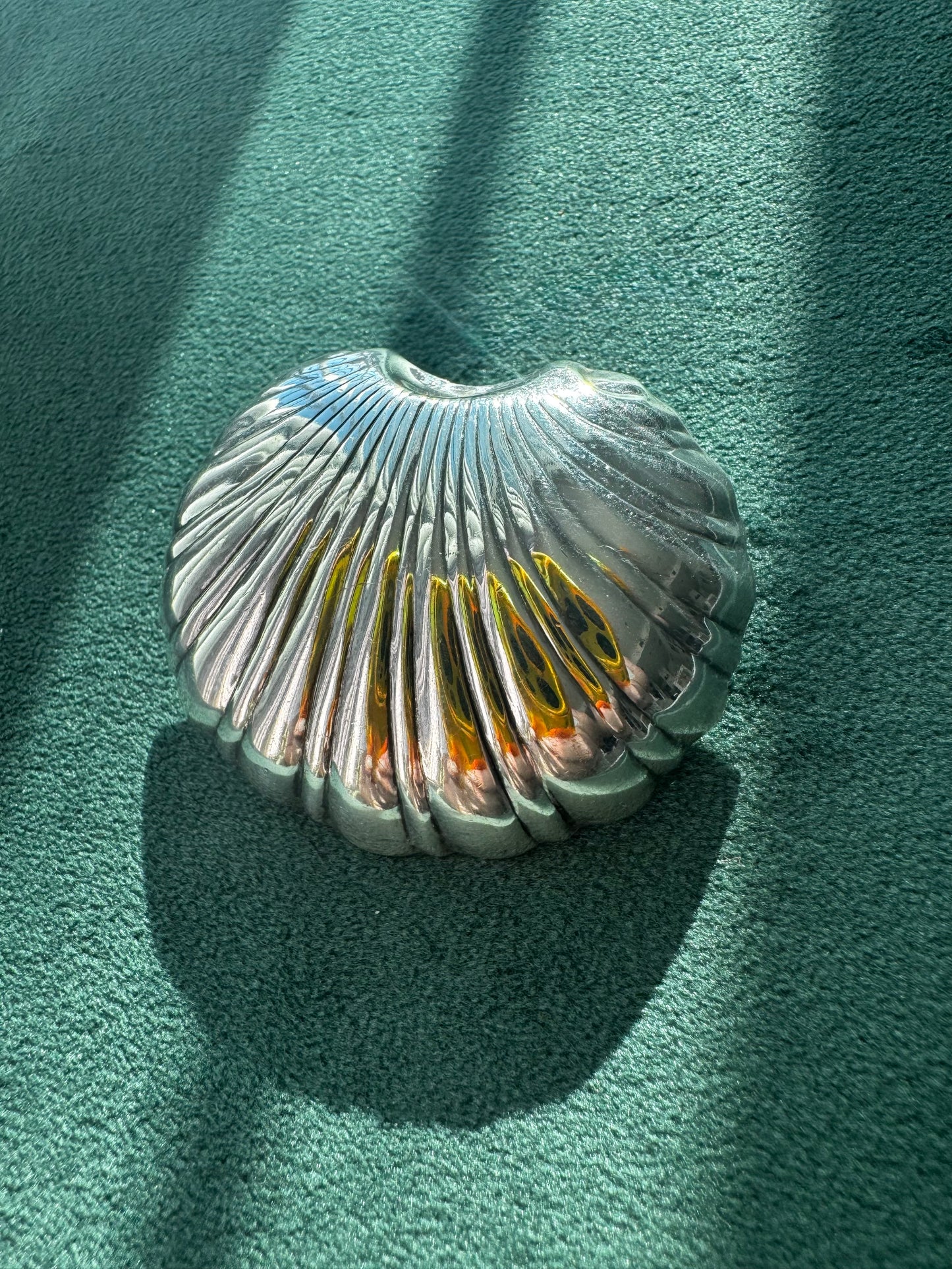 Vintage Talleres de Los Ballesteros Taxco Sterling Silver Puffy Scallop Shell Pendant
