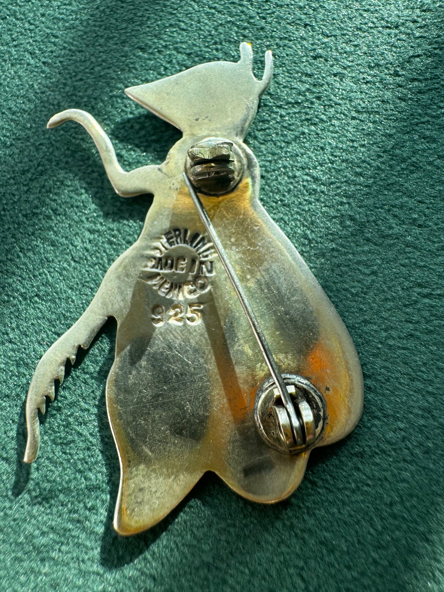 Jeronimo Fuentes Taxco Sterling Silver Fly Brooch The One With Translucent Guilloche Wings and a PhD in Enamel