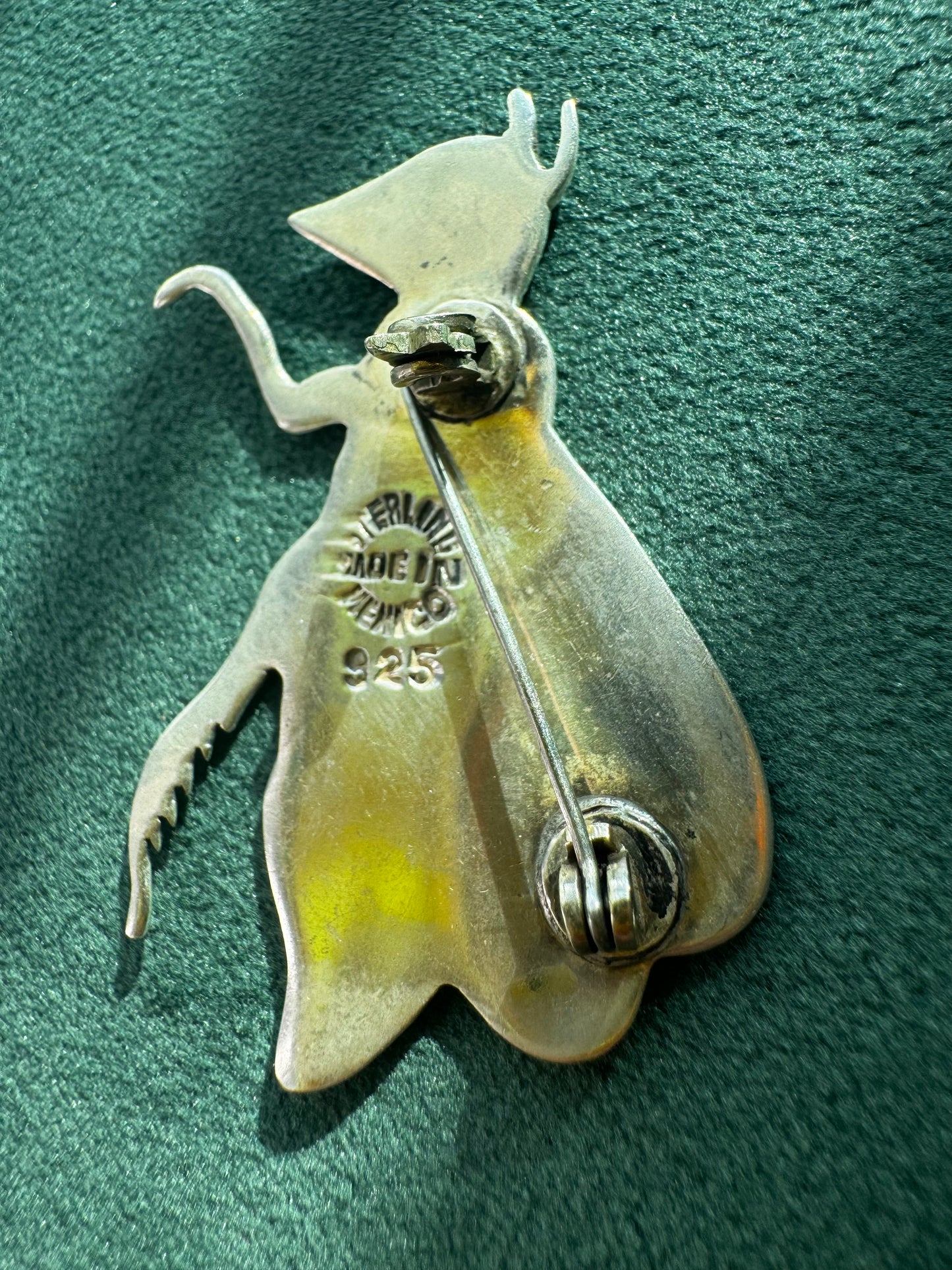 Jeronimo Fuentes Taxco Sterling Silver Fly Brooch The One With Translucent Guilloche Wings and a PhD in Enamel