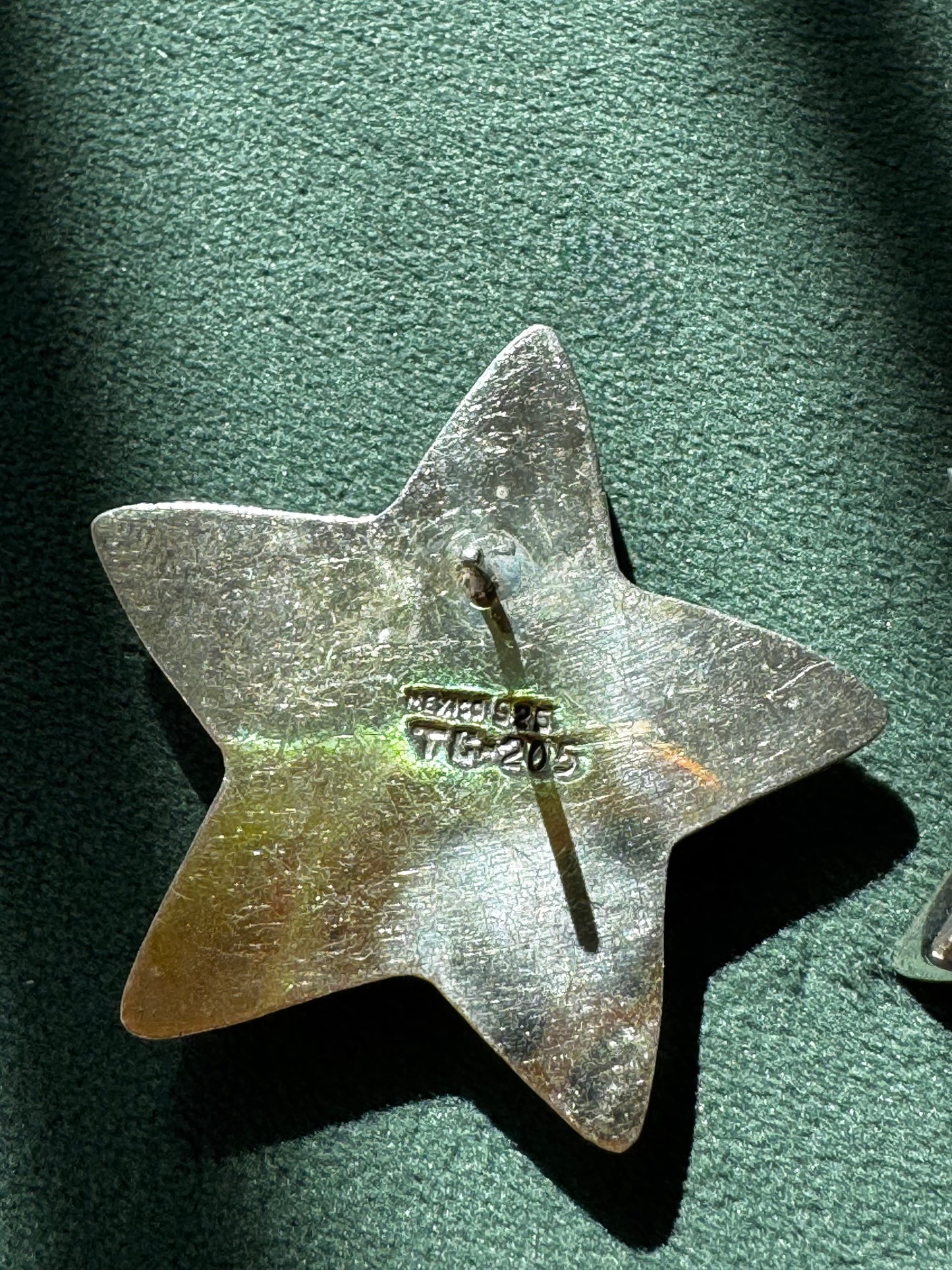 Vintage Mexico Sterling Silver Puffy Star Earrings Y2K Stars and Moons Cutout You Are the Main Character TG-205 925