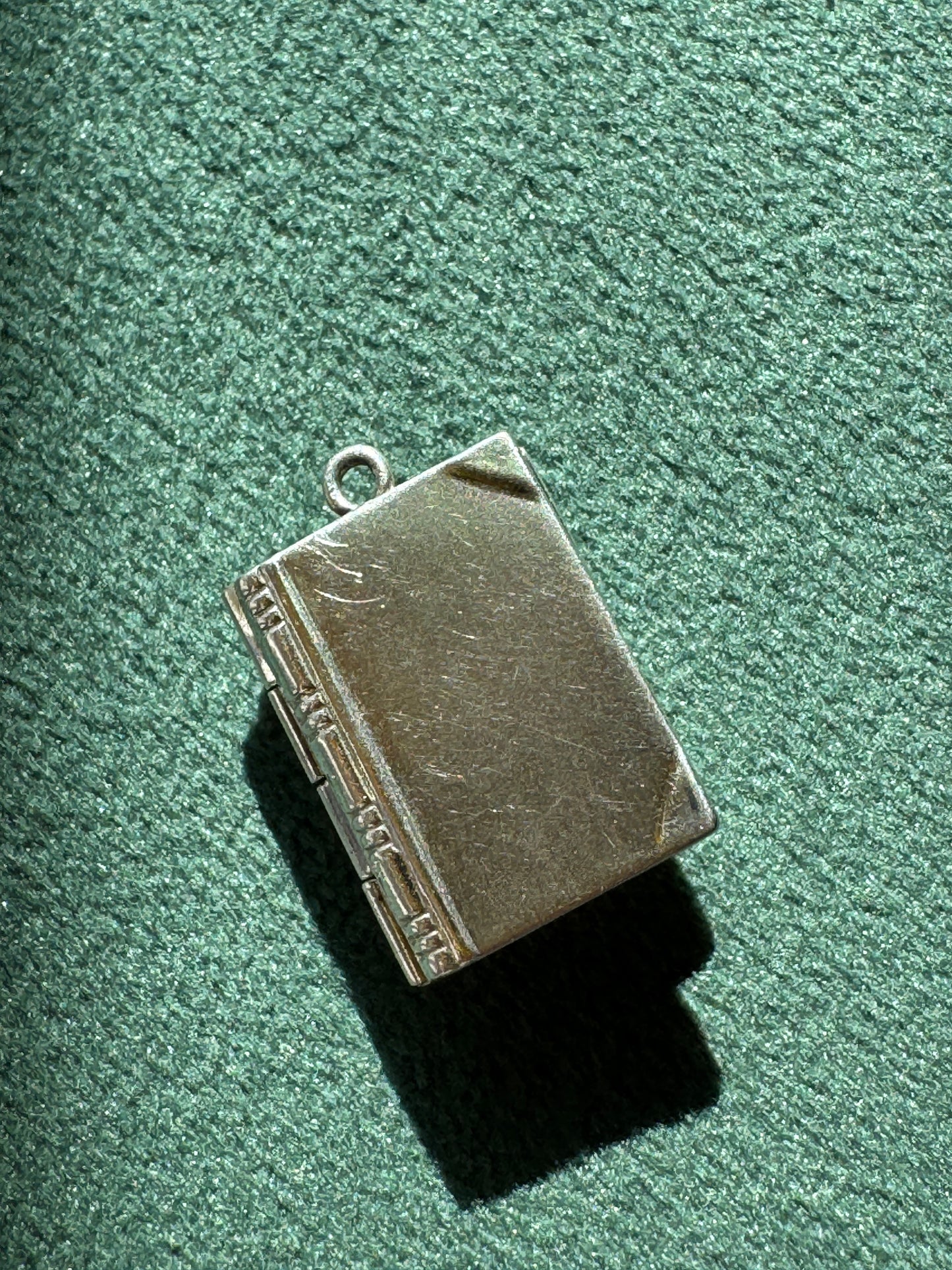 Vintage Sterling Silver Miniature Torah Book Locket Pendant Mother of Pearl Cover Hebrew Prayer Inside Judaica Charm