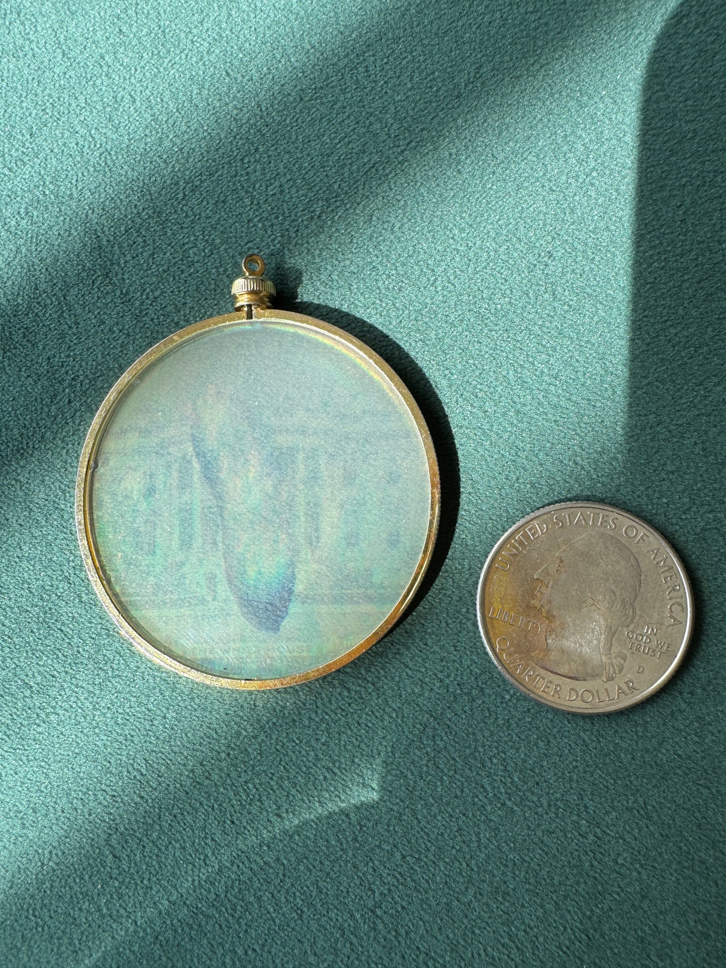 Vintage 1980s Jimmy Carter White House Peanut Hologram Pendant