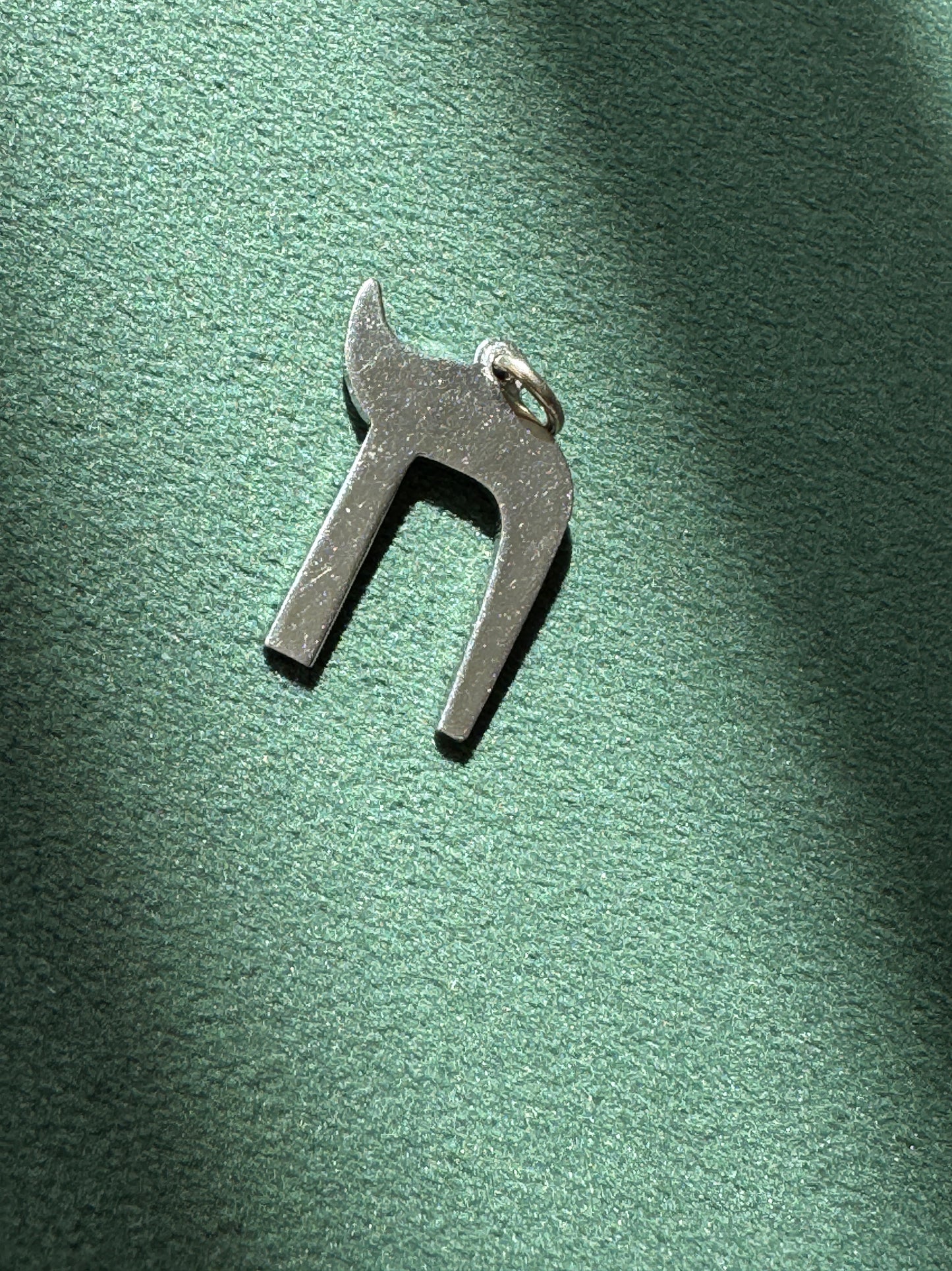 Vintage Sterling Silver Chai Pendant