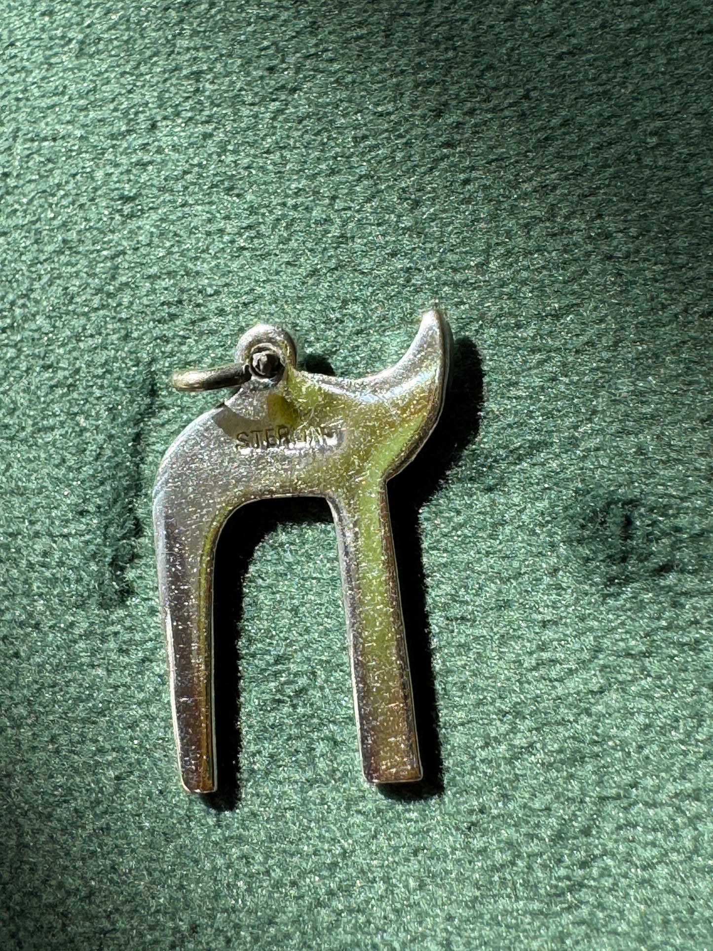 Vintage Sterling Silver Chai Pendant