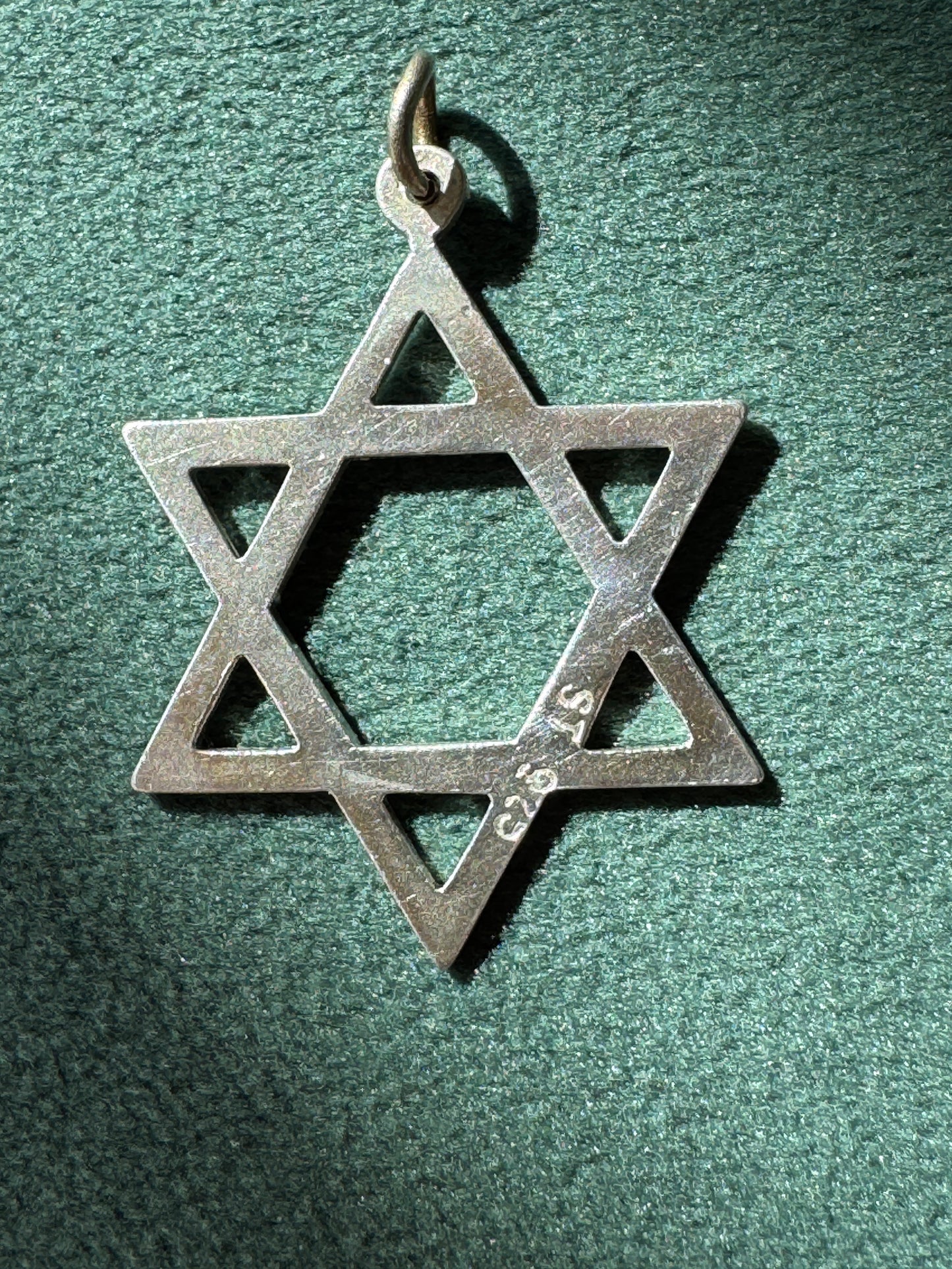 Vintage Sterling Silver Large Open Star of David Pendant Magen David