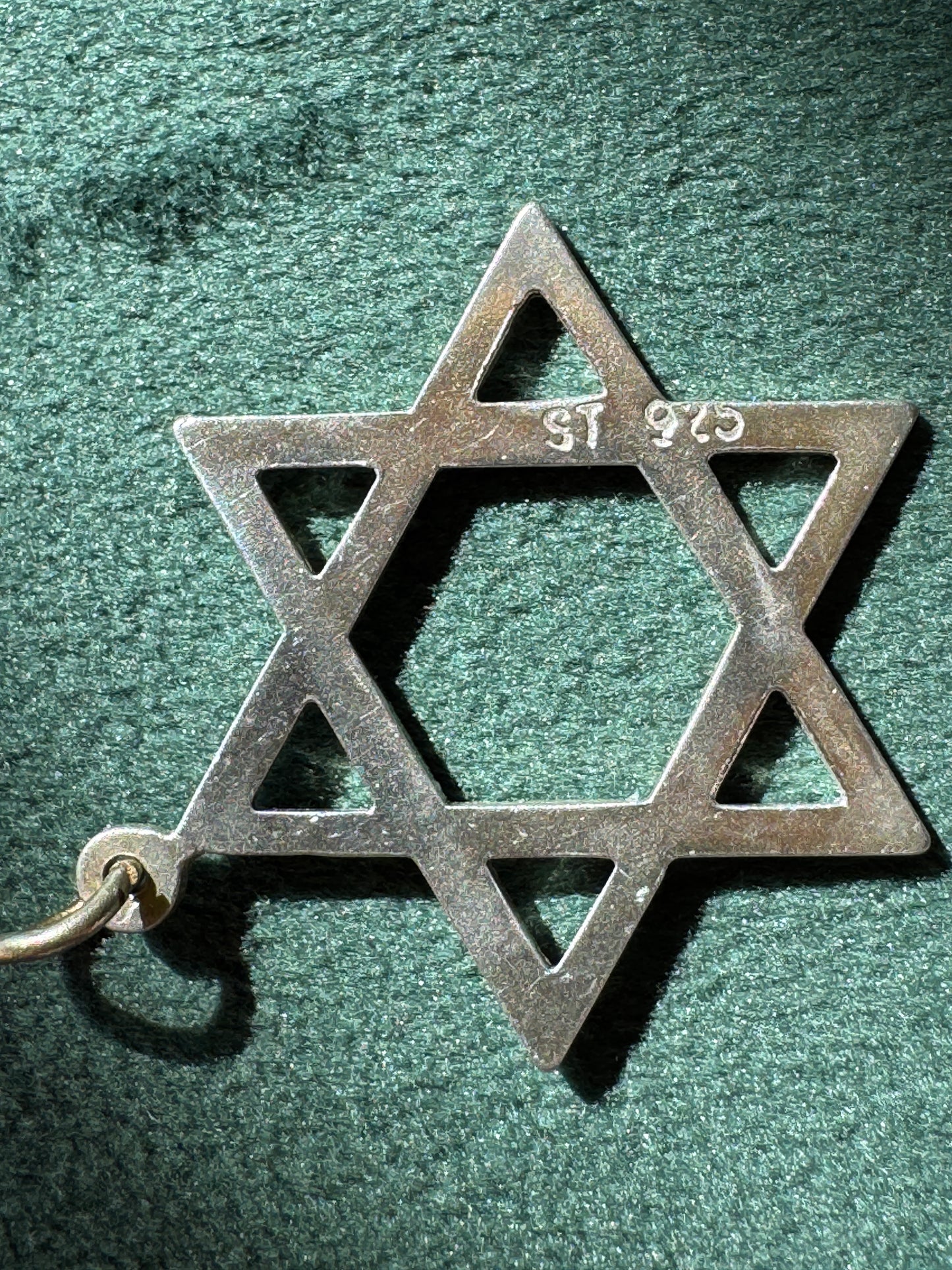 Vintage Sterling Silver Large Open Star of David Pendant Magen David