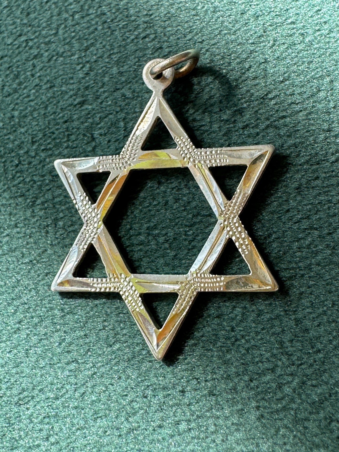 Vintage Sterling Silver Large Open Star of David Pendant Magen David