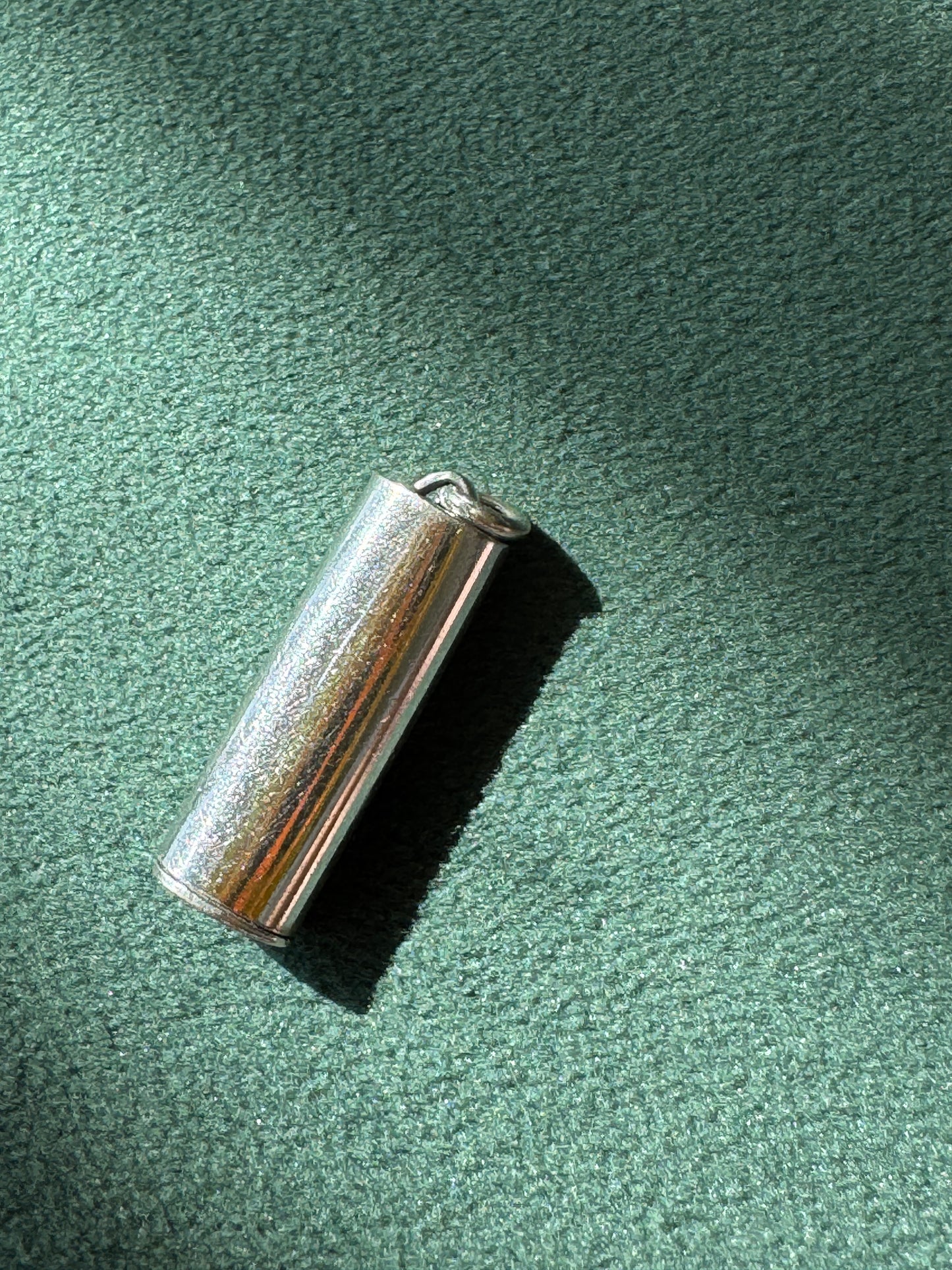 Vintage Sterling Silver Mezuzah Charm Pendant with Original Scroll Shin Hebrew Judaica Necklace