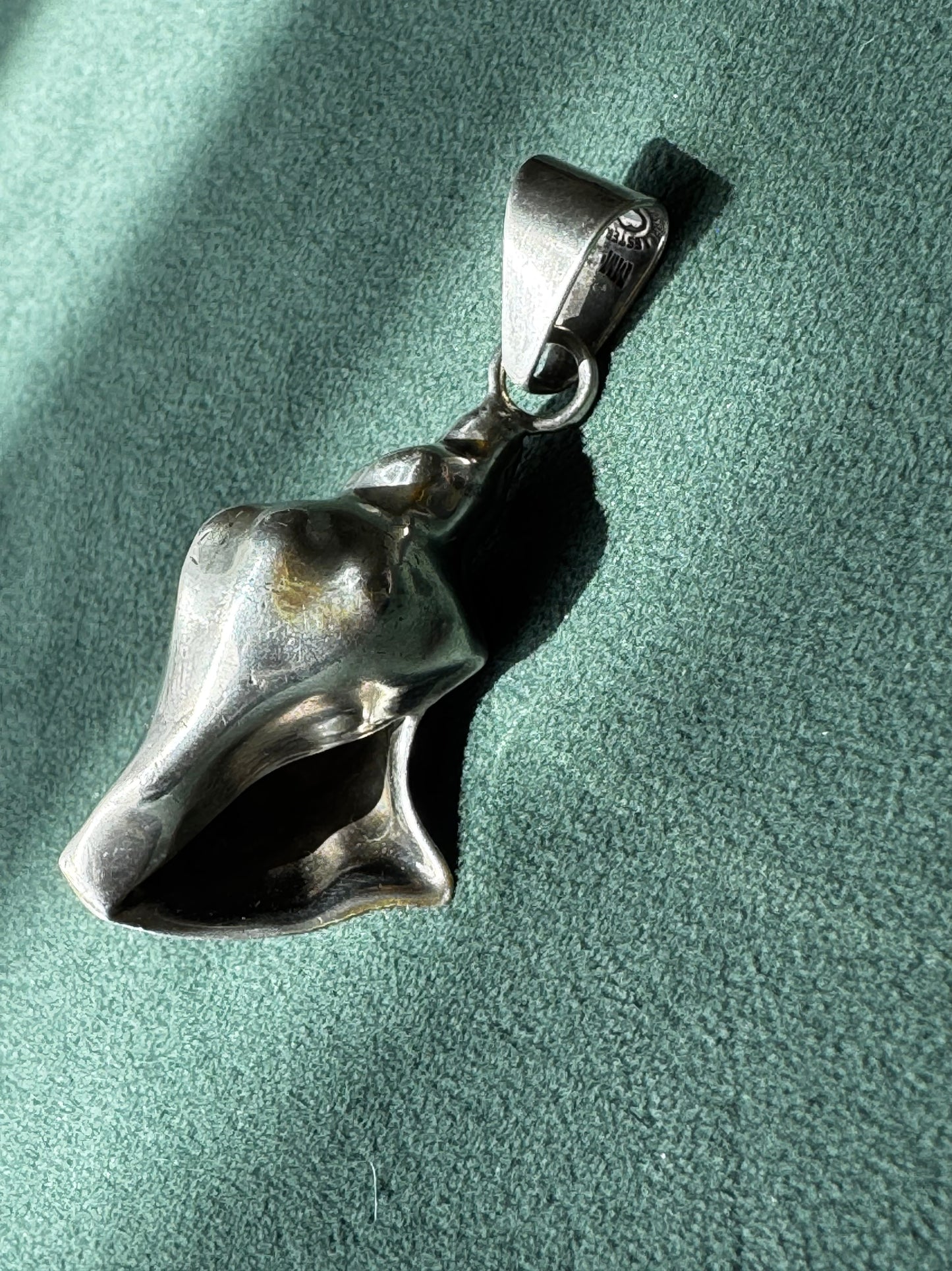 Vintage Los Ballesteros Taxco Sterling Silver Conch Shell Pendant Two Inches of Mermaid Life
