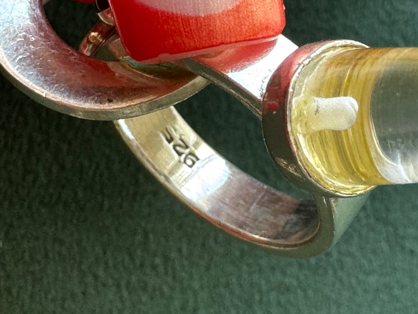 Estate Sterling Silver Crystal Spike Earrings Multi Gemstone Scroll Top 1990s Y2K Modernist Statement Dangles