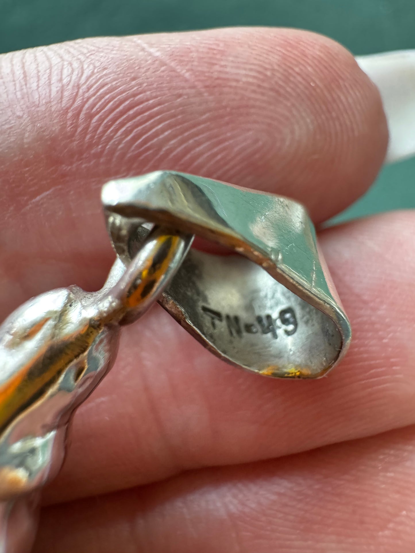 Vintage Taxco Mexico Sterling Silver Large 3D Conch Shell Pendant TN-49 Mermaid Life