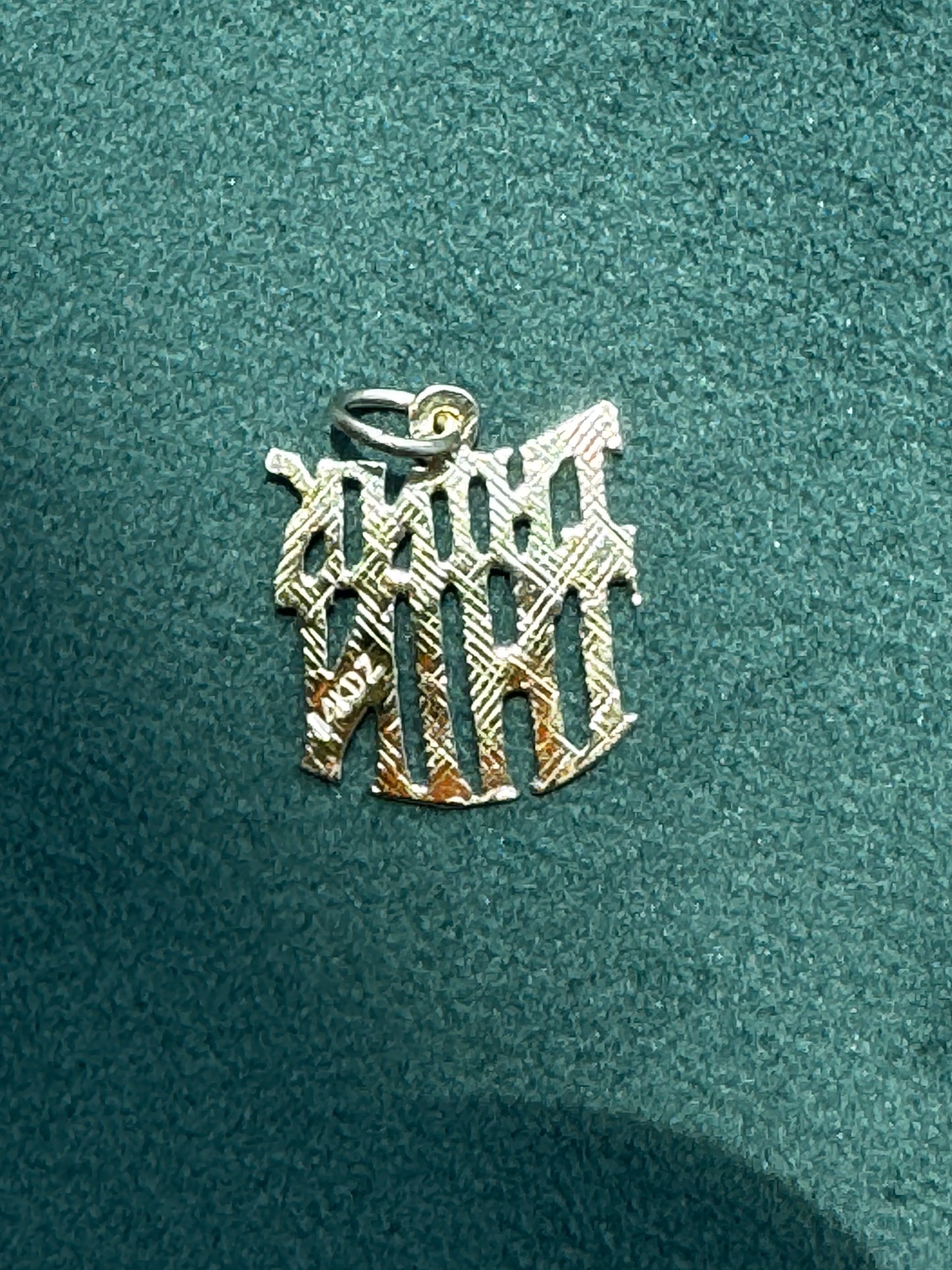 Estate Vintage 14K Gold THINK THIN Novelty Word Charm A Little Slice of Retro Kitsch