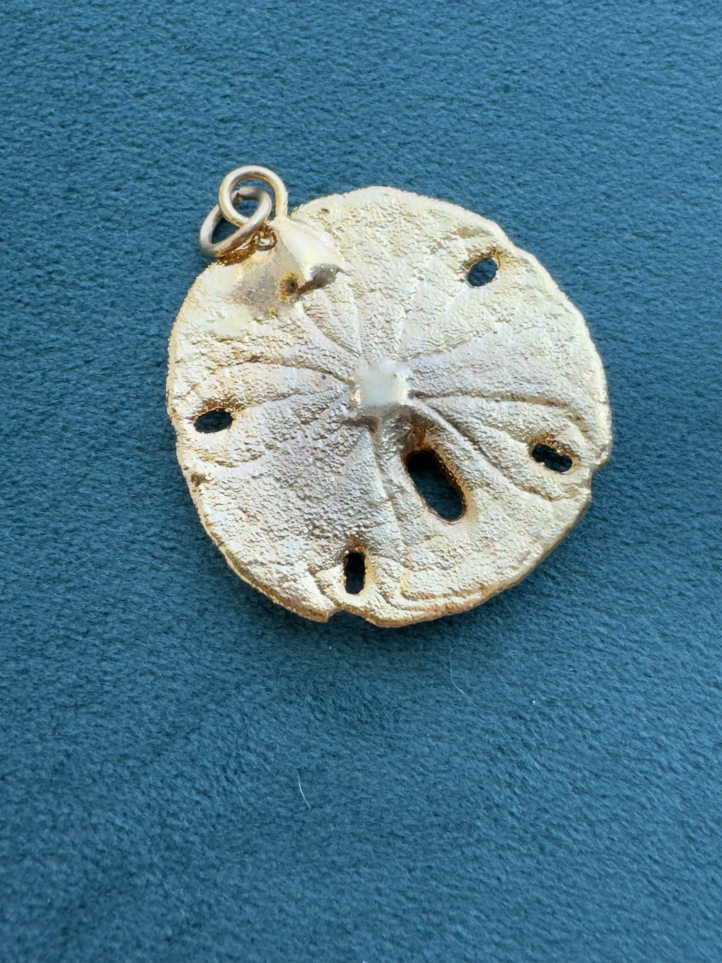 Vintage 24K Gold Dipped Real Sand Dollar Pendant Mermaid Life Beach Jewelry Size 1 of 5