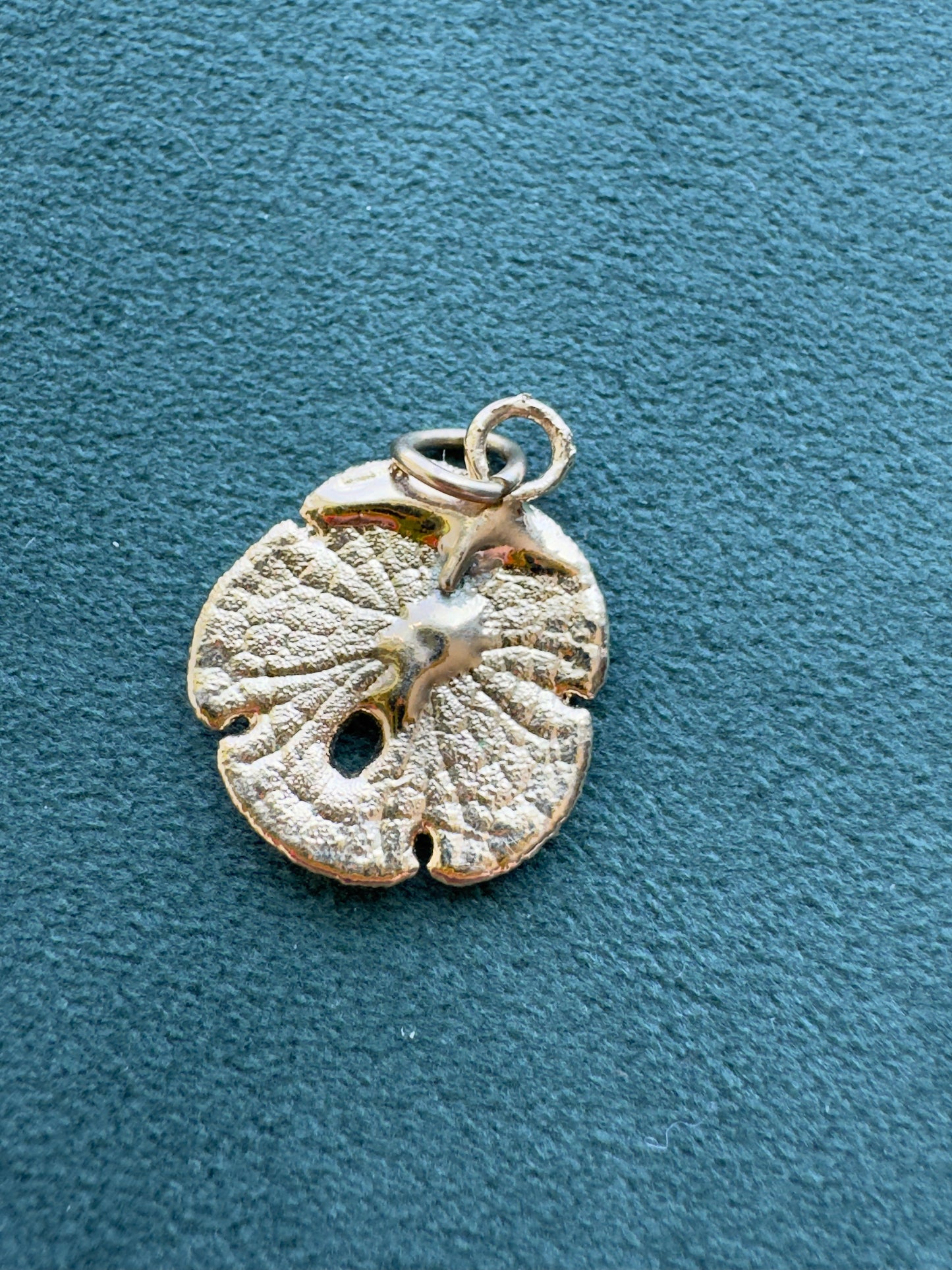 Vintage 24K Gold Dipped Real Sand Dollar Pendant Mermaid Life Beach Jewelry Size 3 of 5