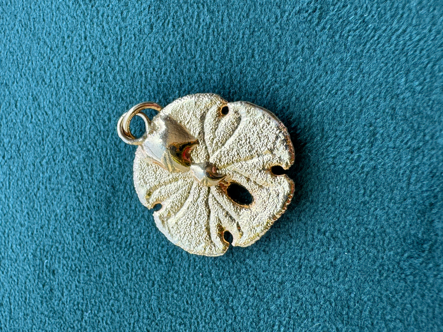 Vintage 24K Gold Dipped Real Sand Dollar Pendant Mermaid Life Beach Jewelry Size 4 of 5