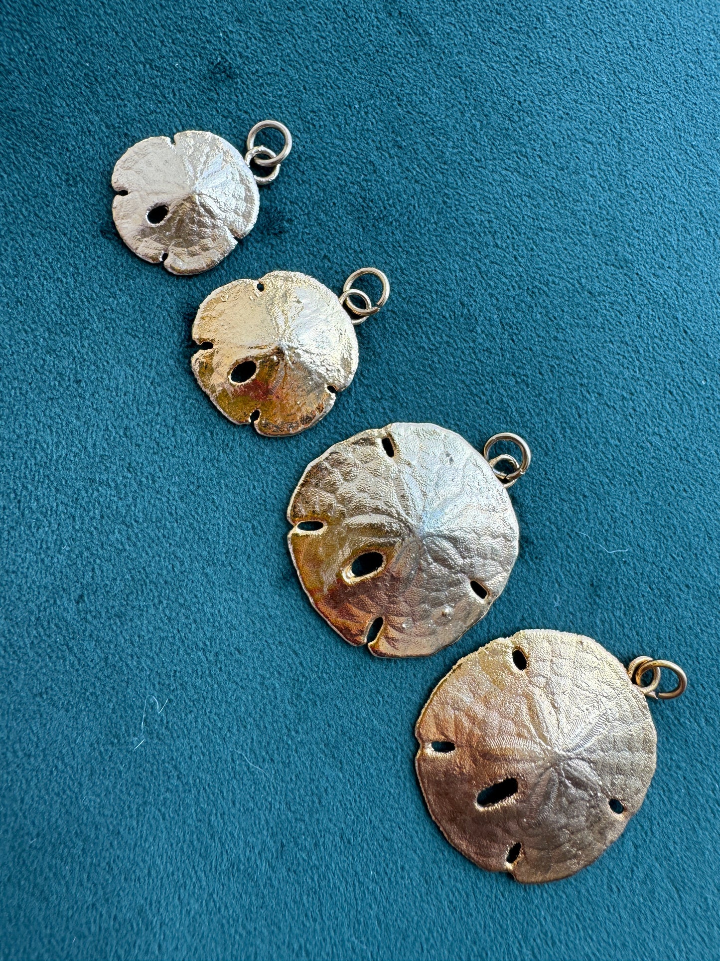 Vintage 24K Gold Dipped Real Sand Dollar Pendant Mermaid Life Beach Jewelry Size 4 of 5