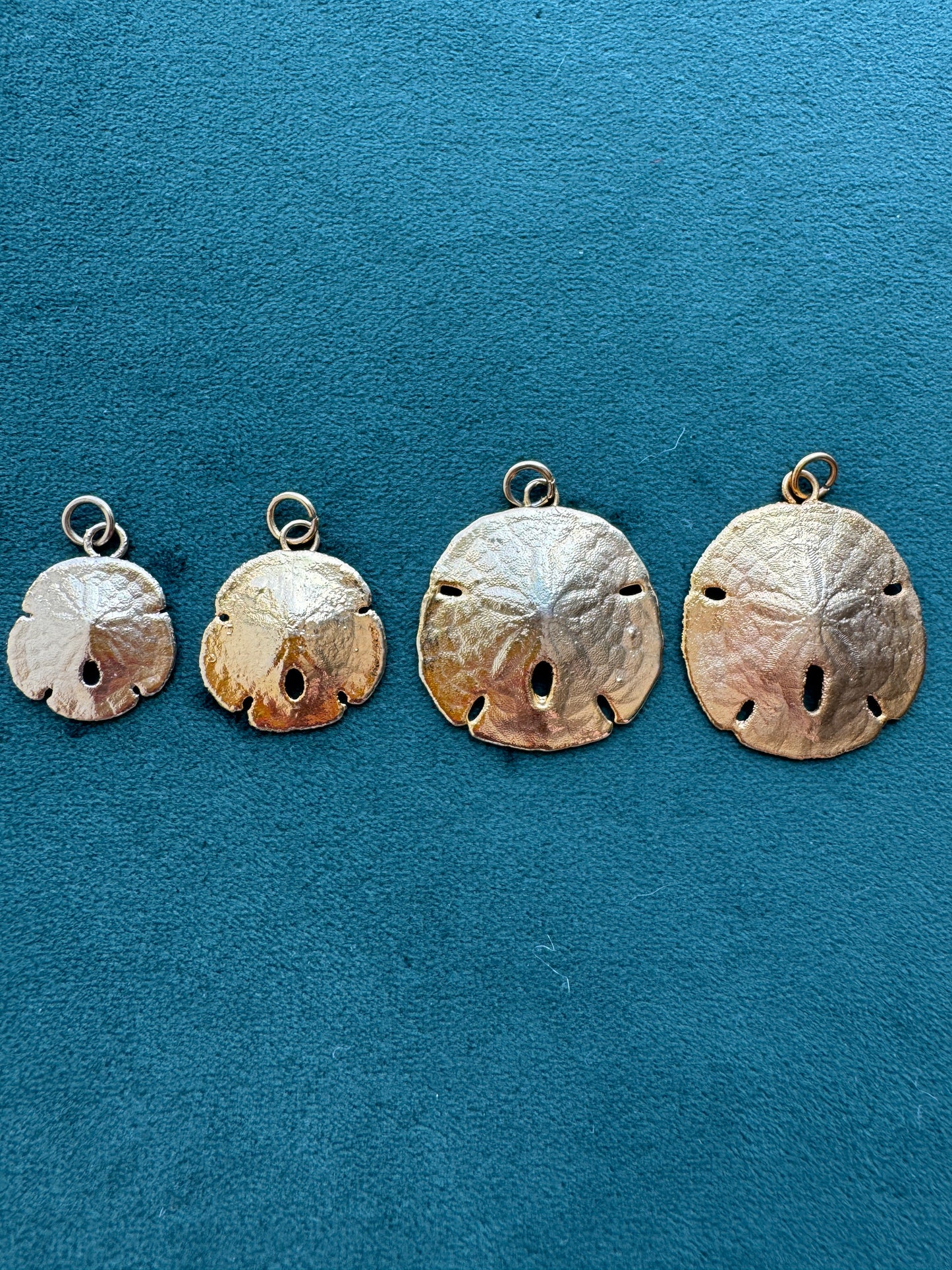 Vintage 24K Gold Dipped Real Sand Dollar Pendant Mermaid Life Beach Jewelry Size 2 of 5