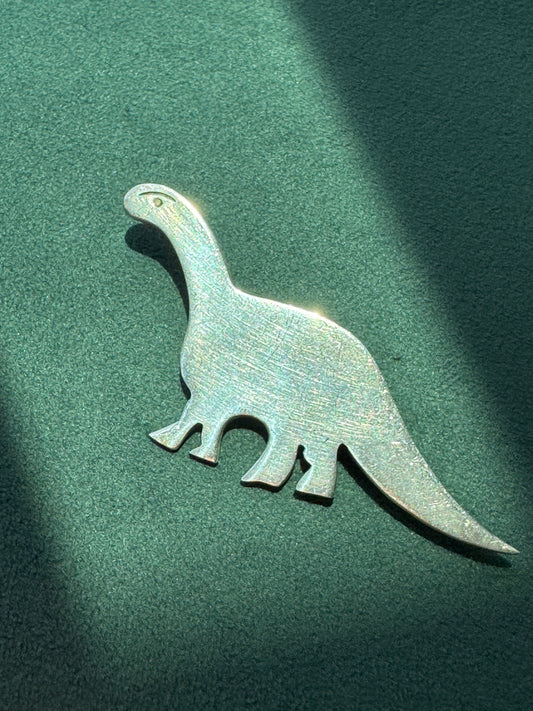 Vintage Taxco Mexico Sterling Silver Sauropod Brontosaurus Dinosaur Brooch Pin TC-66 Figural