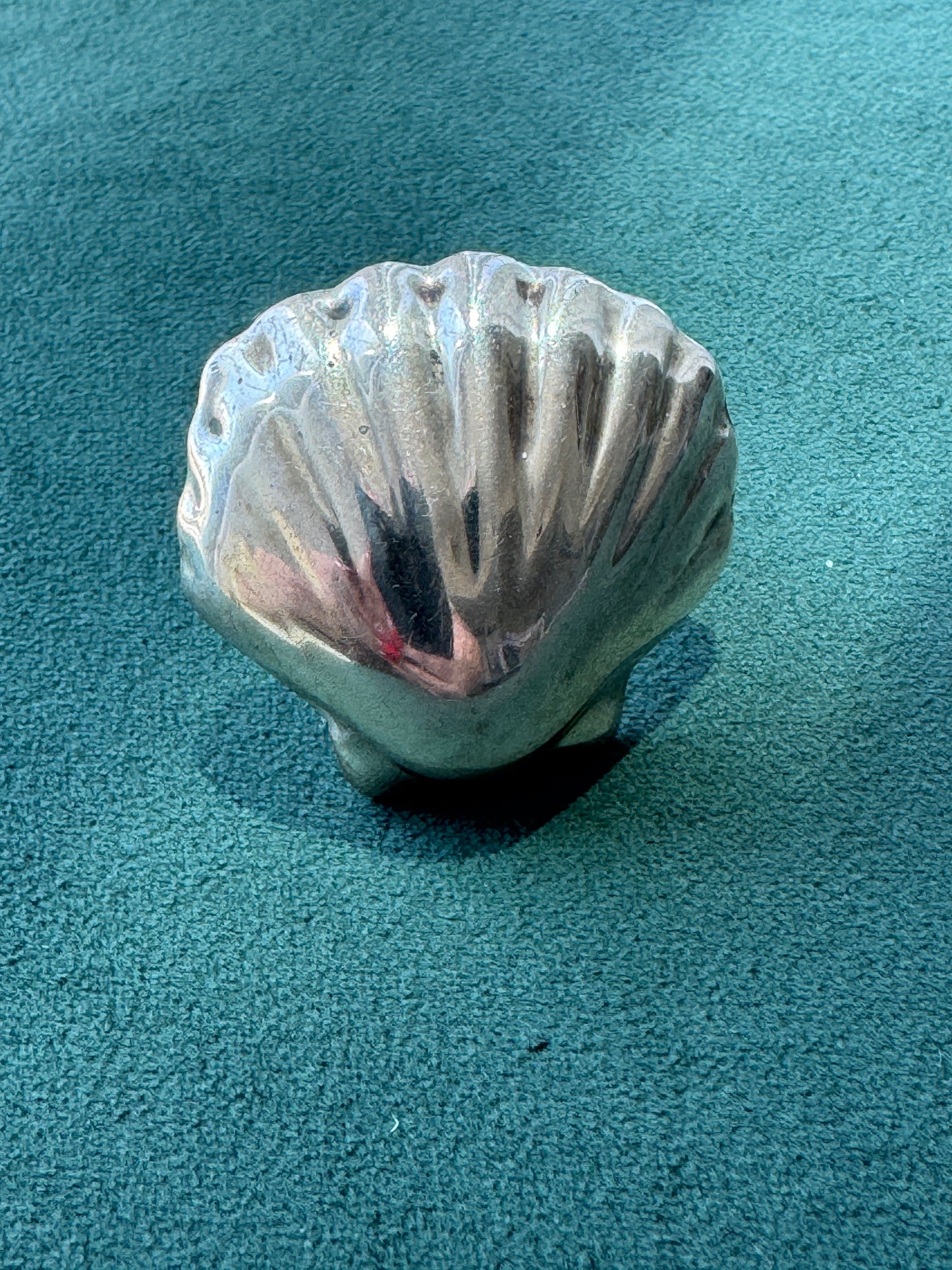 Vintage Taxco Mexico Sterling Silver Scallop Shell Ring Size 9 Big Enough to Hear the Ocean