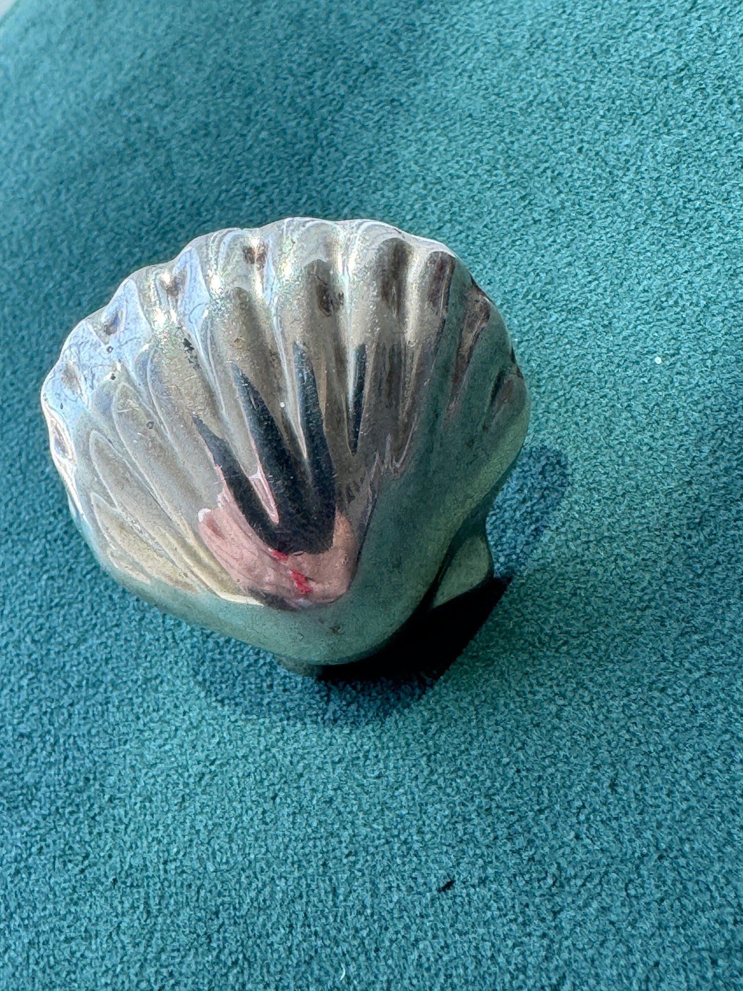 Vintage Taxco Mexico Sterling Silver Scallop Shell Ring Size 9 Big Enough to Hear the Ocean