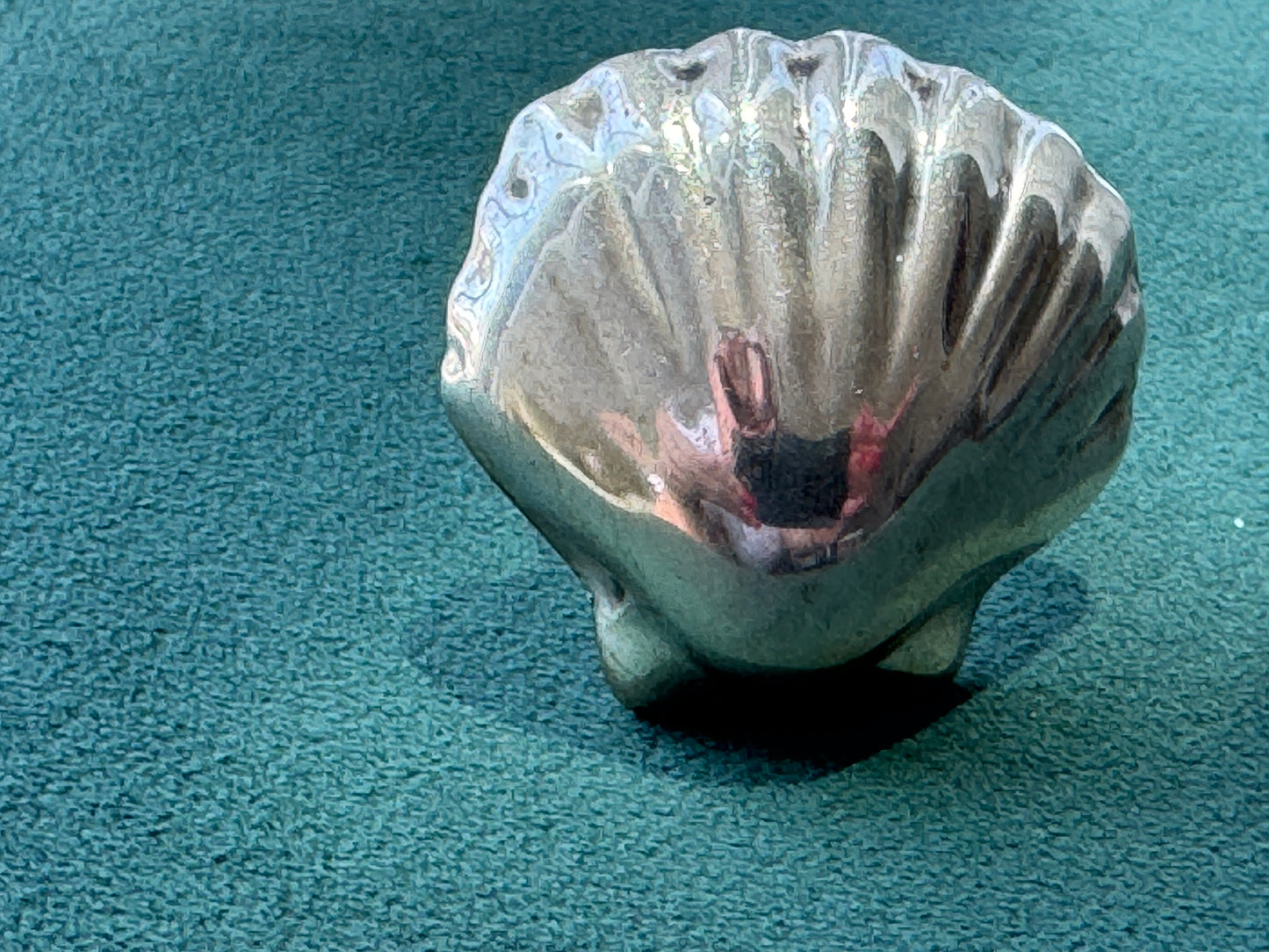 Vintage Taxco Mexico Sterling Silver Scallop Shell Ring Size 9 Big Enough to Hear the Ocean