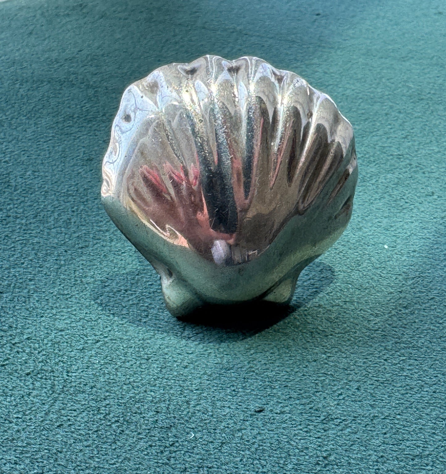 Vintage Taxco Mexico Sterling Silver Scallop Shell Ring Size 9 Big Enough to Hear the Ocean
