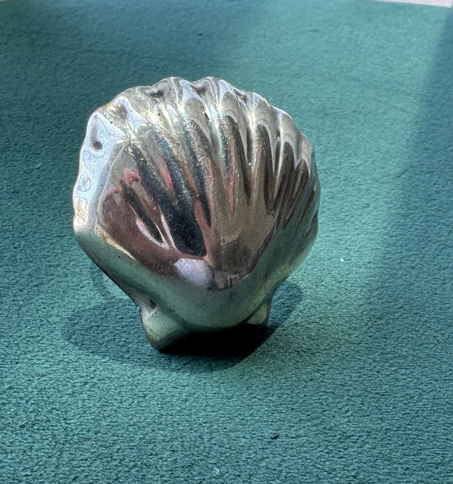 Vintage Taxco Mexico Sterling Silver Scallop Shell Ring Size 9 Big Enough to Hear the Ocean