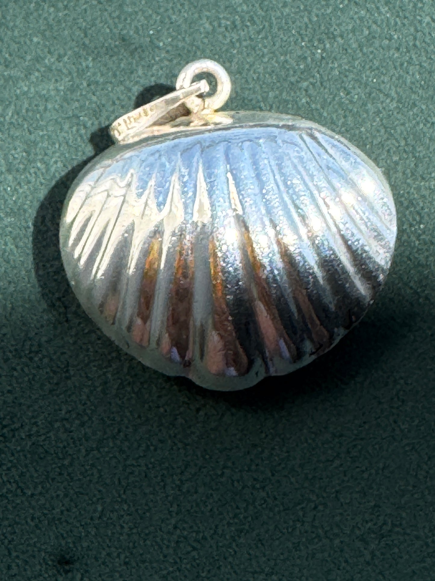 Vintage Mexican Sterling Silver Clamshell Harmony Ball Pendant With a Chime Inside A Little Piece of Mermaid Life