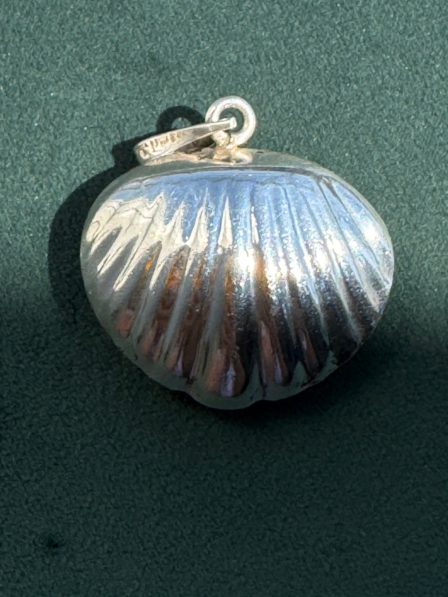 Vintage Mexican Sterling Silver Clamshell Harmony Ball Pendant With a Chime Inside A Little Piece of Mermaid Life