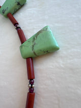 Vintage green aventurine garnet agate sterling silver beaded necklace with black matrix patterns and S-hook clasp from 1970s-80s
Shopify Tags:
vintage aventurine necklace, green aventurine jewelry, garnet necklace, vintage gemstone necklace, sterling silver necklace, 1970s jewelry, 1980s jewelry, bohemian necklace, New Age jewelry, metaphysical jewelry, crystal healing jewelry, vintage boho necklace, estate jewelry, vintage beaded necklace, aventurine garnet necklace, vintage stone necklace, hippie jewelry,