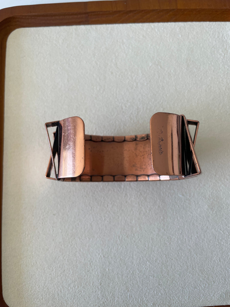 Vintage Modernist Copper Cuff Bracelet