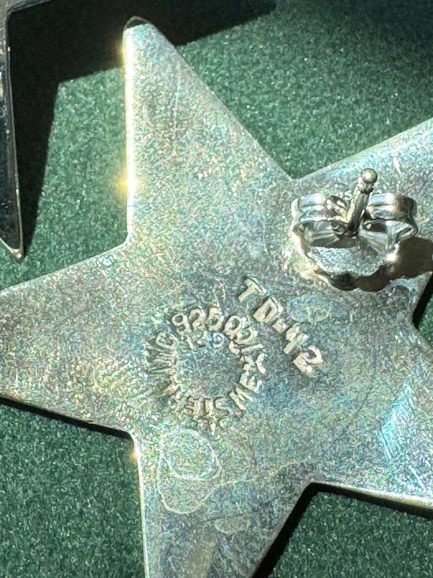 Vintage Taxco Mexico Sterling Silver Large Star Stud Earrings Statement Estate Jewelry