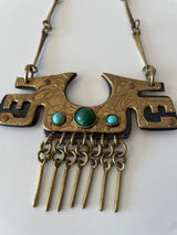 Brutalist Brass Necklace By Jaun Reyes