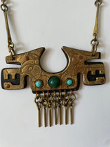 Brutalist Brass Necklace By Jaun Reyes