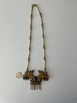 Brutalist Brass Necklace By Jaun Reyes