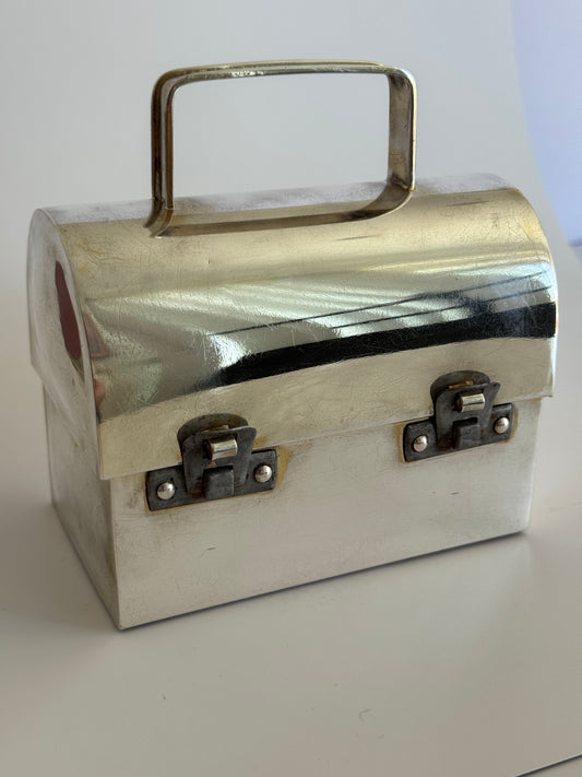 Estate Cartier Hand Made Sterling Silver Lunchbox Purse - Large Size, No Engraving