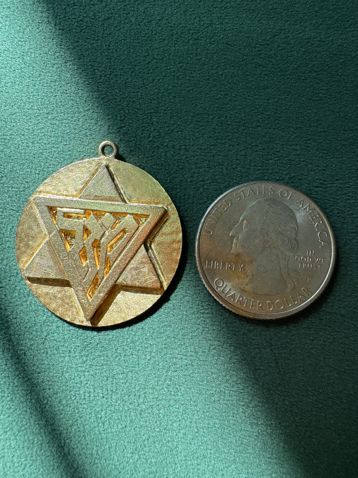 Vintage 1950s 10K Gold Reversible Star of David Saint Christopher Medal Estate Jewelry Double Coverage For Your Soul
