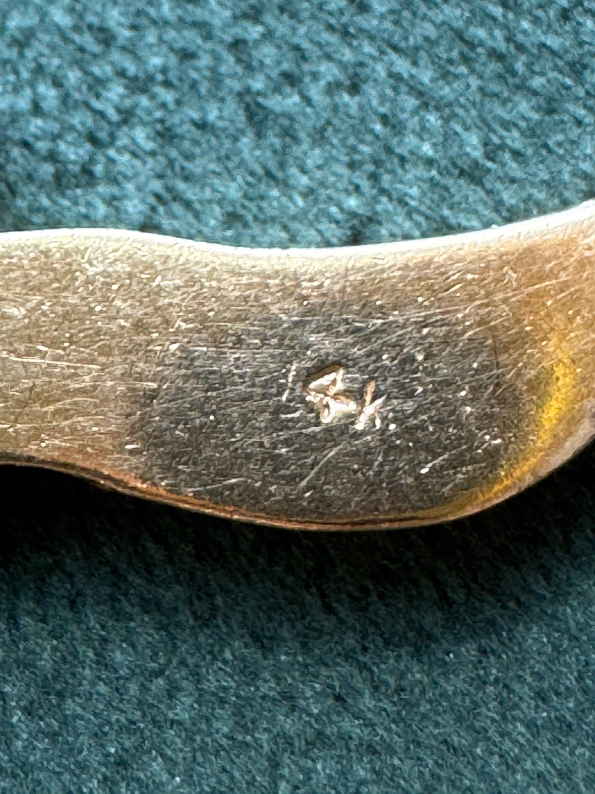 Vintage 14K Gold Chai Pendant Bold Textured Wood Grain Finish Estate Jewelry Life Never Looked This Rugged