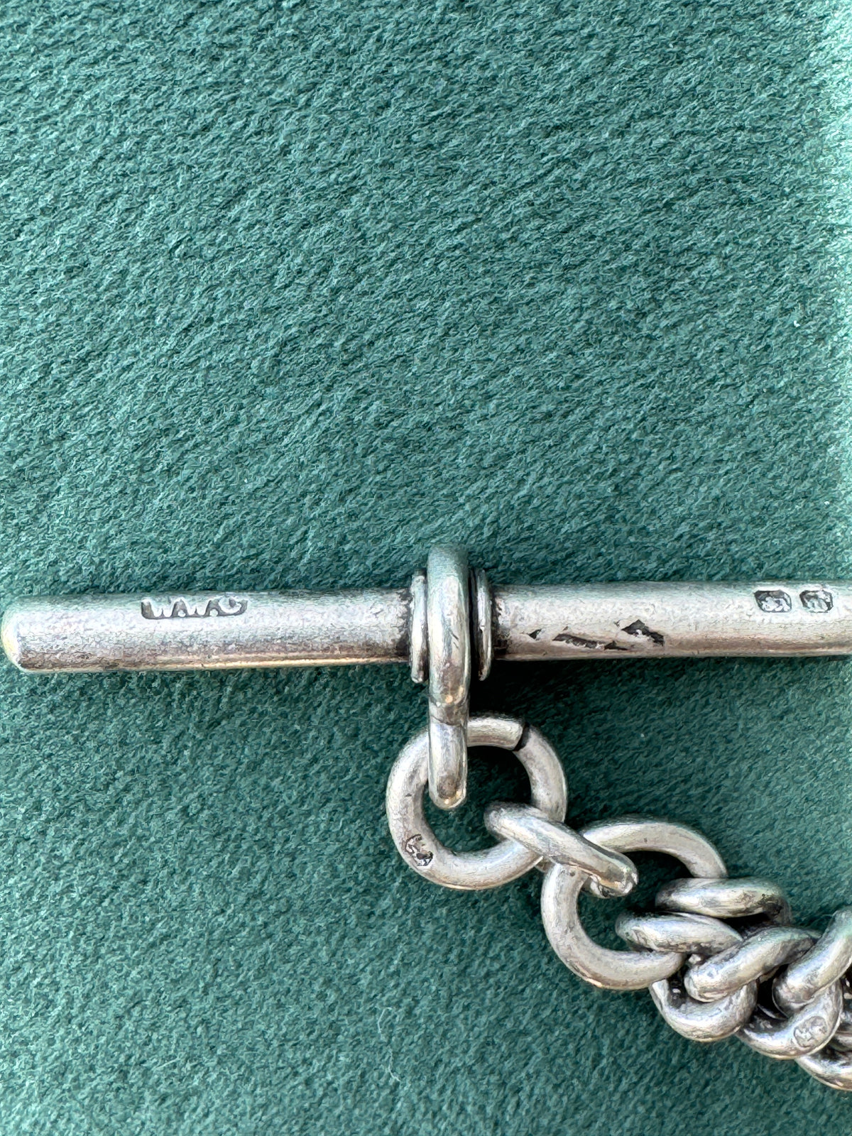 Antique Victorian Sterling Silver Albert Watch Chain For Regularity Fob Medal 1900 Engraved M Garland St Peters Woolwich Birmingham Hallmarked