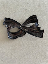 Vintage Sterling Silver Swishy Bow Pin