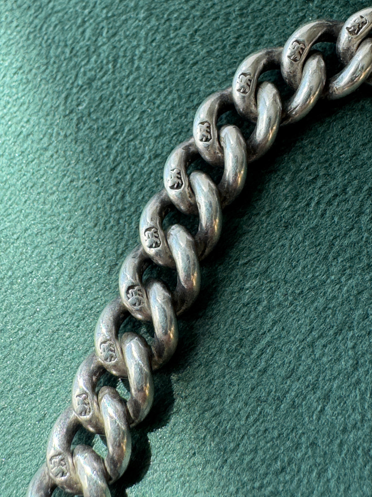 Antique Victorian Sterling Silver Albert Watch Chain For Regularity Fob Medal 1900 Engraved M Garland St Peters Woolwich Birmingham Hallmarked